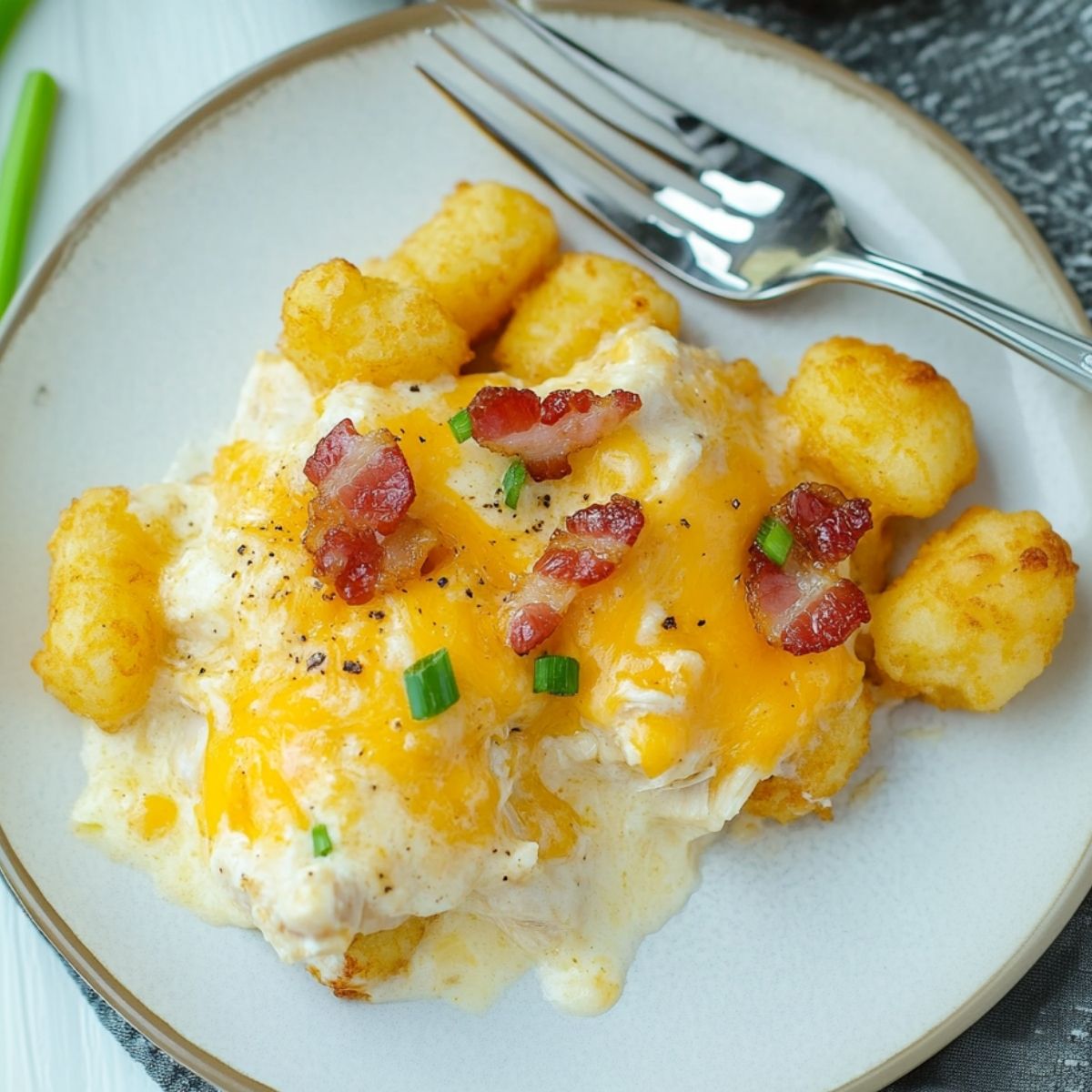 Chicken Bacon Ranch Tater Tot Casseroles