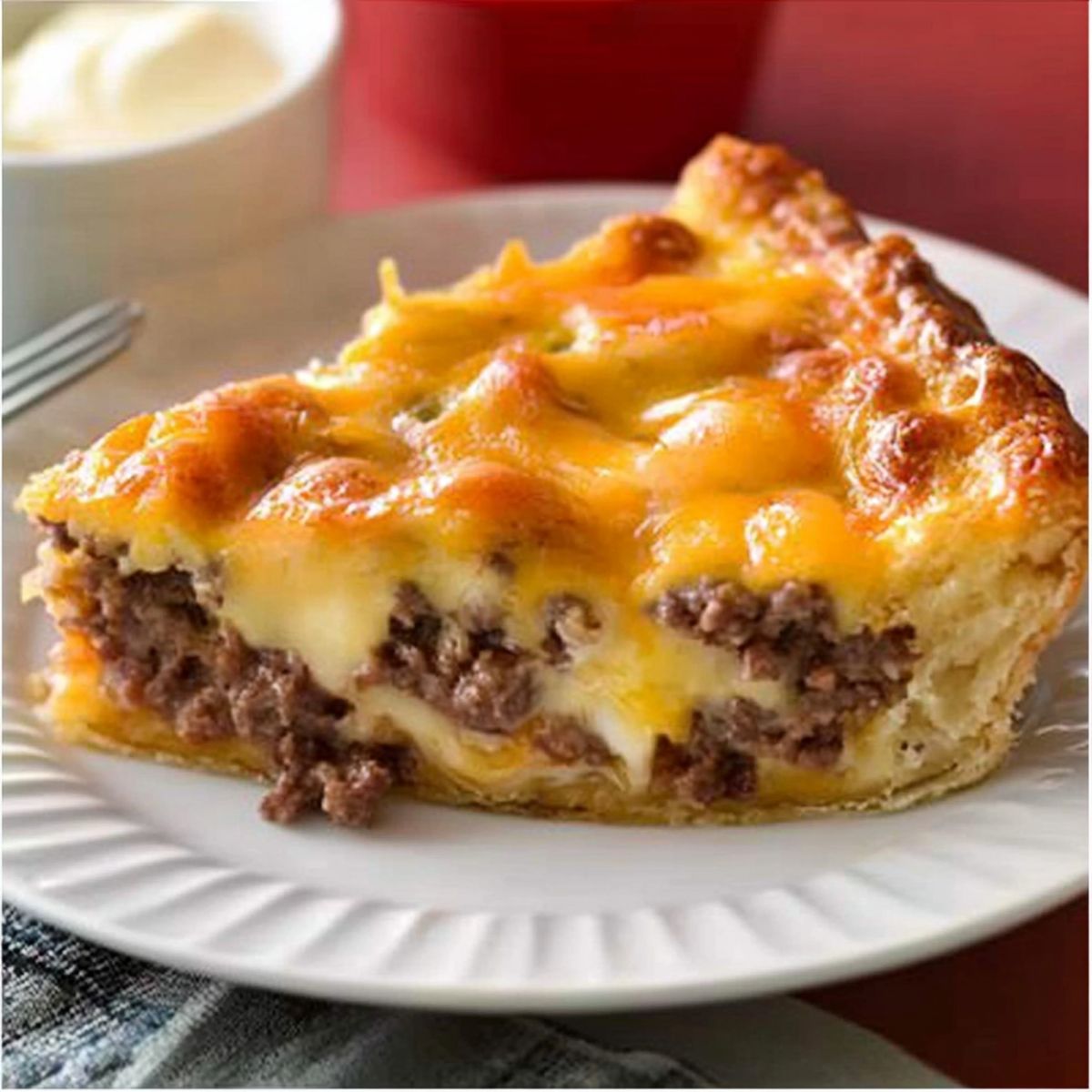 Not So Impossible Cheeseburger Pie