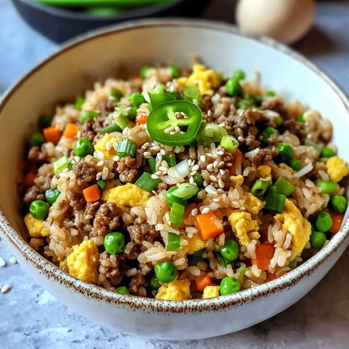 Onion Beef Fried Rice Recipe